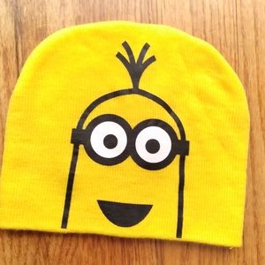 Kid Minion Yellow Beanie Hat Knitted